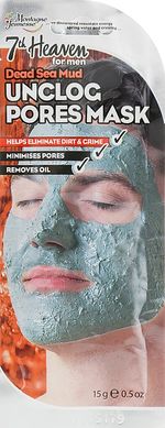 Грязьова маска для чоловіків очищає пори Men's Unclog Pores Mask 7th Heaven 15 г