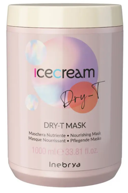 Маска для сухого, фарбованого і кучерявого волосся Inebrya Ice Cream Dry-T Mask 1000 мл