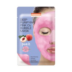 Очисна пінлива маска "Персик" Deep Purifying Green O2 Bubble Mask Peach Purederm 25 г