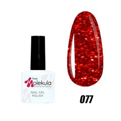 Гель-лак №77 красный с мерцанием Nails Molekula 11 мл