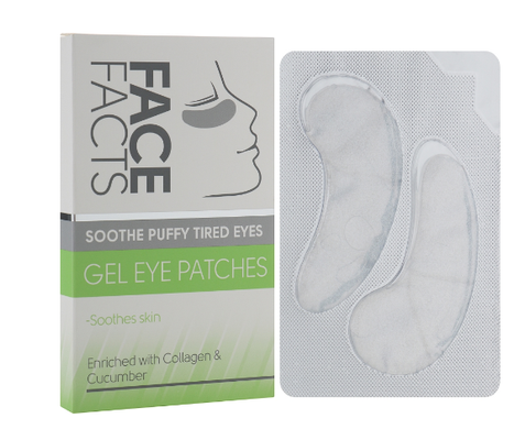 Патчи под глаза гелевые Face Facts Soothe Puffy Tired Gel Eye Patches 4 шт