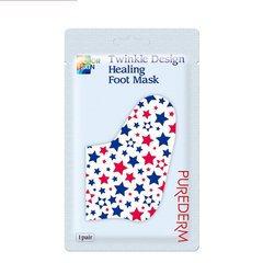 Маска-носочки для ног увлажняющая и питательная на основе натуральных ингредиентов Twinkle Design Healing Foot Mask Purederm 32 г