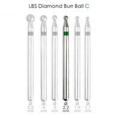 Фреза алмазная Diamond Burr Ball C d=2,2мм LBS