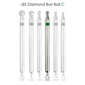 Фреза алмазная Diamond Burr Ball C d=2,2мм LBS
