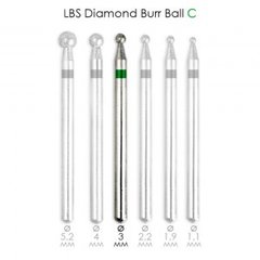 Фреза алмазная Diamond Burr Ball C d=3мм LBS
