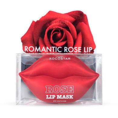 Патчи гидрогелевые для области вокруг губ роза Lip Mask Pouch Rose Kocostar 20 шт