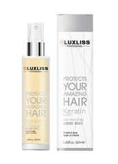 Кератиновый спрей блеск для волос Luxliss Keratin Heat Protecting Shine Mist 50мл