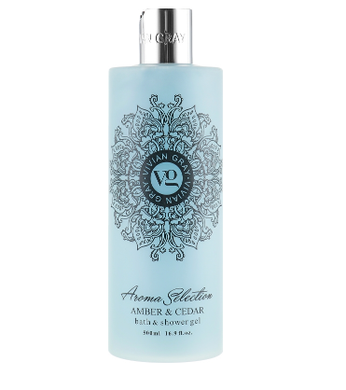 Гель для душа янтарь и кедр Aroma Selection Amber/Cedar Bath-Shower Gel Vivian Gray 500 мл