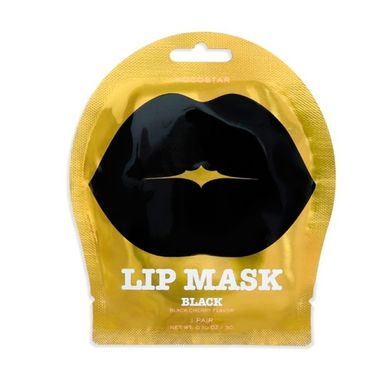 Патчи гидрогелевые для области вокруг губ з ароматом черешни черные Lip Mask Black Single Pouch Black Cherry Flavor Kocostar 1 шт