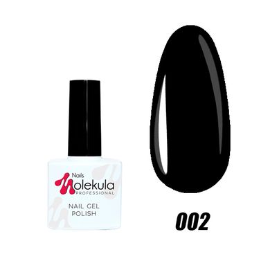 Гель-лак №02 черный Nails Molekula 11 мл