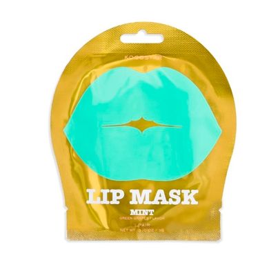 Патчи гидрогелевые для области вокруг губ з ароматом зеленого винограда мятные Lip Mask Mint Single Pouch Kocostar 1 шт