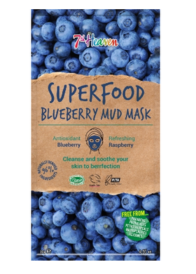 Грязьова маска з чорницею 7th Heaven Superfood Blueberry Mud Mask 10 г