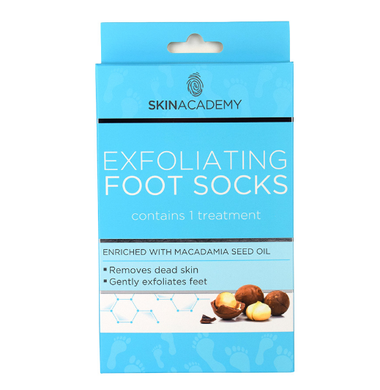 Носочки-пилинг для ног Skin Academy Exfoliating Foot Socks – Macadamia Nut 1 пара