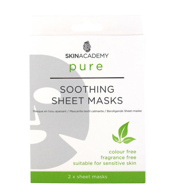 Маска для обличчя з активними інгредієнтами Skin Academy Pure Soothing Sheet Mask 2 шт