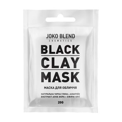 Маска черная глиняная для лица Black Сlay Mask Joko Blend 20 г