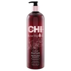 Шампунь для захисту кольору з олією шипшини і кератином CHI Rose Hip Protecting Shampoo 739 мл