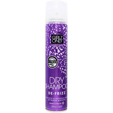 Сухой шампунь для непослушных волос Girlz Only Dry Shampoo De-Frizz 200 мл
