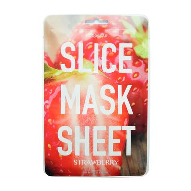 Kocostar Маска-слайс для обличчя "Полуниця" SLICE MASK SHEET (Strawberry)