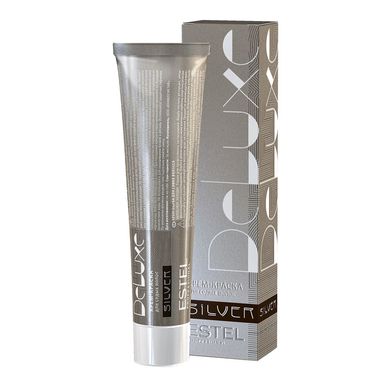 Крем-фарба Estel Professional De Luxe Silver для сивини 4/7 шатен коричневий 60 мл