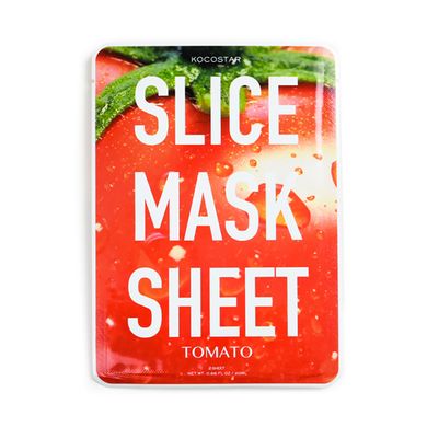 Kocostar Маска-слайс для обличчя "Томат" SLICE MASK SHEET (TOMATO)