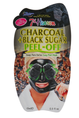 Маска-плівка для обличчя "Деревне вугілля і чорний цукор" 7th Heaven Charcoal & Black Sugar Peel Off Mask 10 мл
