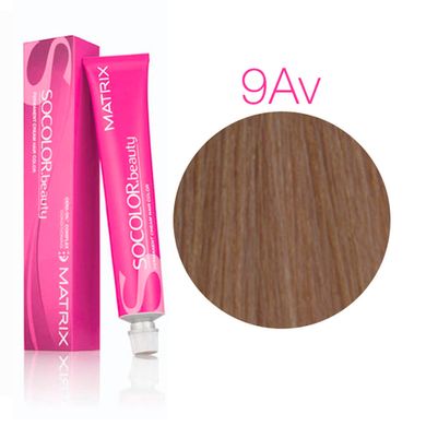 Стійка крем-фарба для волосся Matrix Socolor Beauty 9AV Дуже світлий блондин попелясто-перламутровий 90 мл